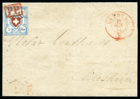 Stamp of Switzerland / Schweiz » Rayonmarken » Rayon I, hellblau, ohne KE (STEIN A2) Type 3 A2/O, farbfrisch und sehr gut gerandet, sauber