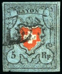 Stamp of Switzerland / Schweiz » Sammlungen Umfangreicher Bestand von Rayonmarken im Steckbuch