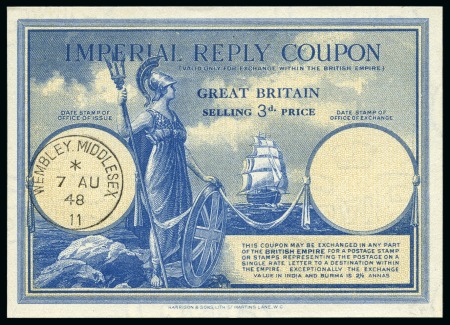 Stamp of Olympics » 1948 London 1948 London Imperial Reply Coupon with Wembley Middlesex