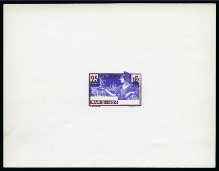 Stamp of Olympics » 1924 Paris » Essays and Proofs 1924 Paris 25c die proof in dark purple and bark brown