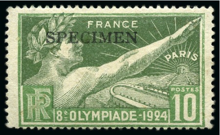 Stamp of Olympics » 1924 Paris » Issued Stamps and Varieties 1924 Paris 10c with SPECIMEN overprint, mint og
