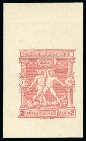 Stamp of Olympics » 1896 Athens 1896 2l Die proof from the original plate on carton in the issued colour
