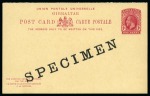 Stamp of Gibraltar » Collections 1886-1952 Postal Stationery: Collection of the UPU unused stationery many with SPECIMEN overprints