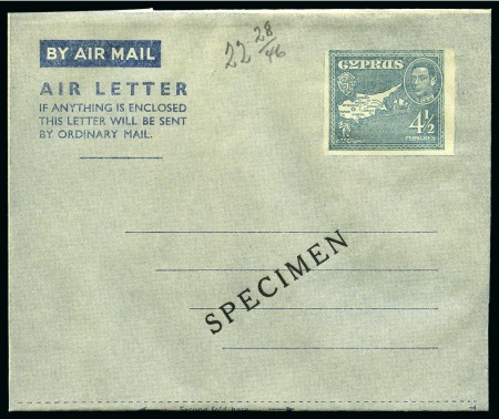 Stamp of Cyprus » Collections 1886-1952 Postal Stationery: Collection of the UPU unused stationery incl. SPECIMENS