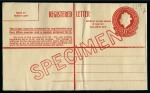 Stamp of Australia » Collections 1913-1965 Postal Stationery: Collection of the UPU unused stationery incl. SPECIMENS