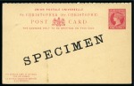 Stamp of St. Kitts-Nevis 1884-1930 Postal Stationery: Collection of the UPU unused stationery incl. SPECIMENS