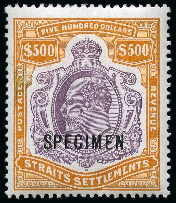 Stamp of Malaysia » Straits Settlements 1867-48 Old-time collection on seven large hand-drawn pages incl. Specimens