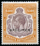 Stamp of Malaysia » Straits Settlements 1867-48 Old-time collection on seven large hand-drawn pages incl. Specimens