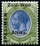 Stamp of South West Africa 1923-67 Old-time collection on seven large hand-drawn pages incl. Specimens