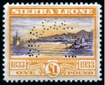 Stamp of Sierra Leone 1862-1963 Old-time collection on five large hand-drawn pages incl. Specimens
