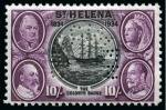 Stamp of St. Helena 1864-1967 Old-time collection on eight large hand-drawn pages incl. Specimens