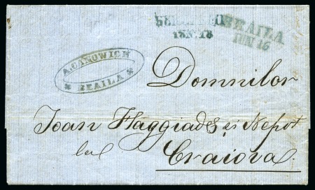 Stamp of Romania » Postal History » Wallachian Bilinear Cyrillic Handstamps BRAILA: 1861 (16.6) Entire letter addressed to Ioan