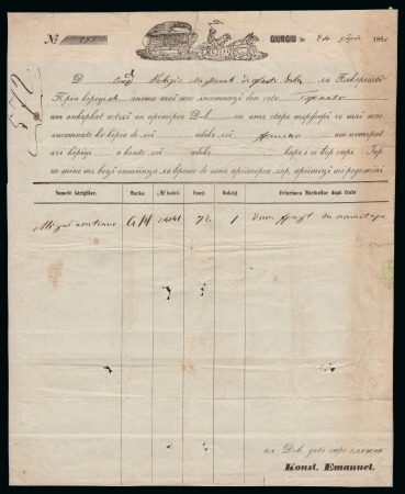 Stamp of Romania » Postal History » Postal Forms Postal document printed in a combination of Latin and