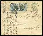 Stamp of Romania » United Principalities 1862-1864 30pa pair on cover