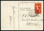 Stamp of Olympics » 1936-1940 Intervening Championships 1938 Lithuania First National Olympiad official postcard used