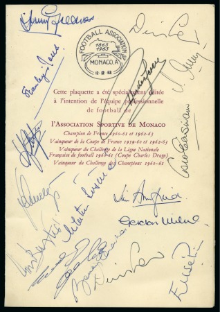 Stamp of Thematics » Sport and Games » Football FA CENTENARY: Monaco FA centenary set of 12 in two presentation folders signed by players from the special match