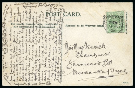 Stamp of Thematics » Sport and Games » Football 1905 FA CUP FINAL (Aston Villa-Newcastle): Picture postcard of the stadium sent on the day by a Newcastle fan