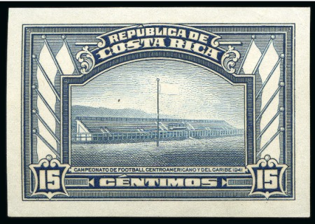 Stamp of Thematics » Sport and Games » Football COSTA RICA: 1941-69, Collection on 31 album pages incl. proofs, specimens, a missing colour variety, usages, etc.