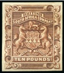 Stamp of Rhodesia 1892-93 1d to £10 set of 11 imperf. plate proofs
