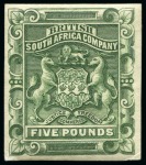 Stamp of Rhodesia 1892-93 1d to £10 set of 11 imperf. plate proofs