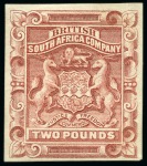 Stamp of Rhodesia 1892-93 1d to £10 set of 11 imperf. plate proofs