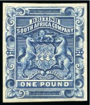 Stamp of Rhodesia 1892-93 1d to £10 set of 11 imperf. plate proofs