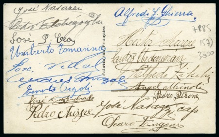 Stamp of Olympics » 1924 Paris » 1924 Olympic Issues of Other Countries URUGUAY: AN Paris picture postcard of the Uruguayan SIGNED BY THE TEAM