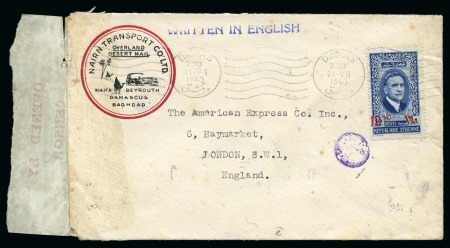 Stamp of Iraq » Collections, Lots etc. 1920-1942 Overland Mail: Attractive and valuable accumulation