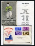 Stamp of Olympics » 1948 London 1948 London collection in an album specialising in Football with autographs, programmes, tickets, etc.