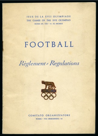 Stamp of Olympics » 1960 Rome 1960 Rome collection written up on 37 album pages with emphasis on football