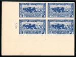 Stamp of Egypt » Commemoratives 1926 12th Agricultural and Industrial Exhibition set of six in imperf. lower left marginal control blocks of four with CANCELLED backs