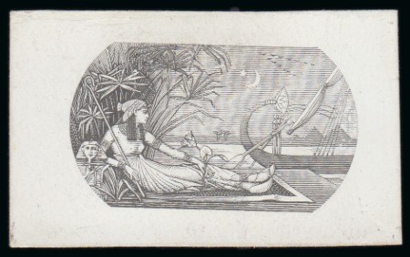 Stamp of Egypt » Commemoratives 1895 Winter Festivals Foundation De La Rue die proof of the centre only in black on glossy card, reduced to 38x23mm
