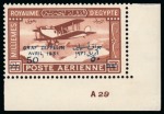 Stamp of Egypt » Commemoratives 1931 Visit of the Graf Zeppelin 50m on 27m pair of mint hr varieties