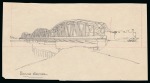 Stamp of Egypt » Commemoratives 1933 International Railway Congress group of five hand drawn unadopted essays in ink depicting the Edfina Bridge