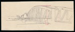 Stamp of Egypt » Commemoratives 1933 International Railway Congress group of four hand drawn unadopted essays in ink depicting the Mansura Bridge