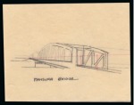 Stamp of Egypt » Commemoratives 1933 International Railway Congress group of four hand drawn unadopted essays in ink depicting the Mansura Bridge