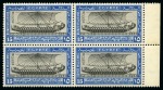 Stamp of Egypt » Commemoratives 1926 International Navigation Congress complete set of three in mint nh right sheet marginal blocks of four