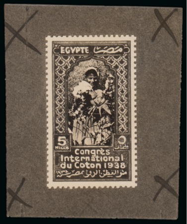 Stamp of Egypt » Commemoratives 1938 18th International Cotton Congress 15m enlarged photograph of the final essay for the adopted design in bromide