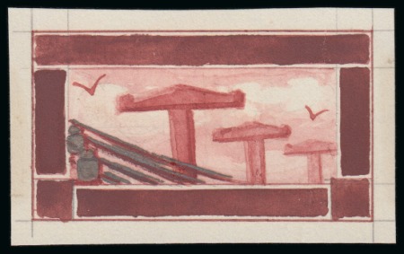 Stamp of Egypt » Commemoratives 1938 International Telecommunications Conference handpainted essay for an unadopted design on paper