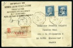 Stamp of France » Poste Aérienne 1928 ILE DE FRANCE Les deux valeurs 10F sur 90c Berthelot