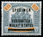 Stamp of Malaysia » Malaysian States Collections and Lots 1891-1952, Old-time mint and used collection on 26 large hand-drawn album pages