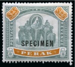 Stamp of Malaysia » Malaysian States Collections and Lots 1891-1952, Old-time mint and used collection on 26 large hand-drawn album pages