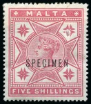 Stamp of Malta 1860-1997, Old-time unused collection on 34 large