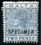 Stamp of Malta 1860-1997, Old-time unused collection on 34 large