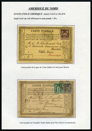 Stamp of France AMERIQUE DU NORDCollection de 18 lettres sur pages