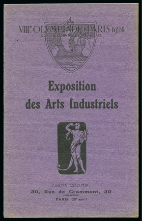 Stamp of Olympics » 1924 Paris » Memorabilia 1924 Paris "Exposition des Arts Industriels" rules book