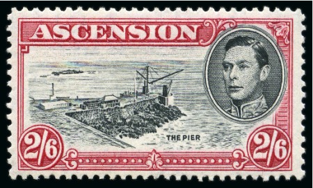 Stamp of Ascension » King George VI 1938-53 2s6d perf.13 with "Davit flaw" variety (R5/1) mint