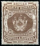 Stamp of North Borneo 1886-1961 Old-time collection on eleven large hand-drawn