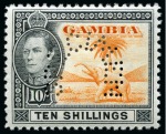 Stamp of Gambia 1890-1967 Old-time collection on nine large hand-drawn
