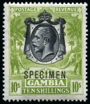 Stamp of Gambia 1890-1967 Old-time collection on nine large hand-drawn